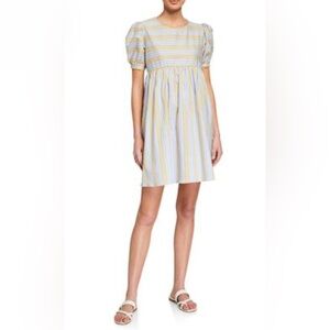 English Factory Striped Yellow and Blue Dress